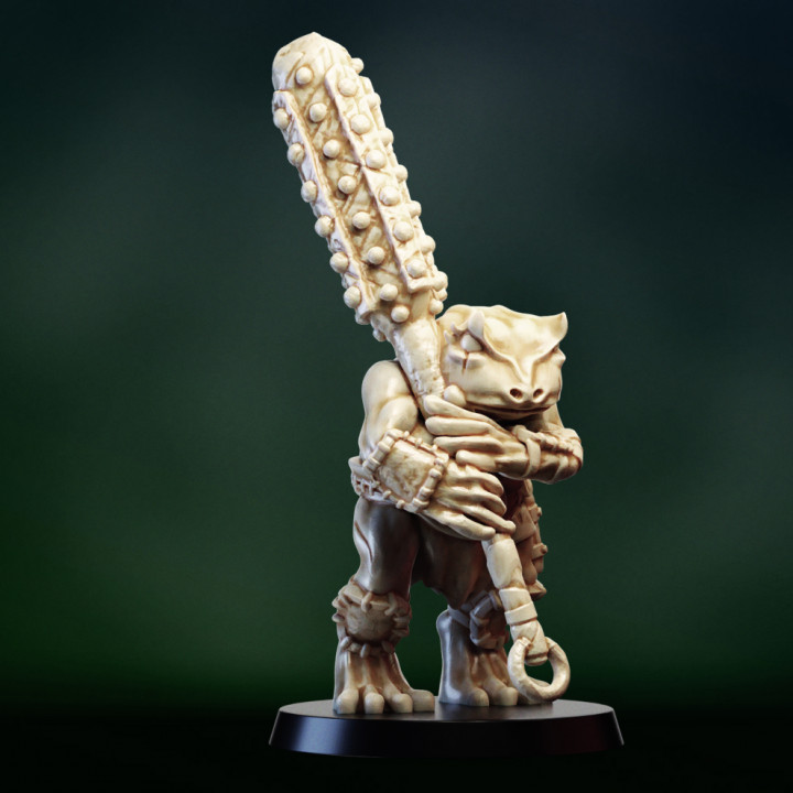 kurbağa halkı barbar savaşçı masaüstü ejderhalar Zindanlar fantezi şekil kahraman rpg minyatür npc grung 3D print model - Mito3D