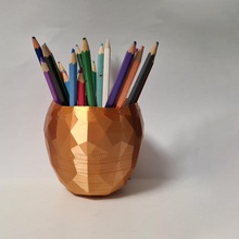 pencil holder design poly & garden box plant pot holographic crayons holographique 3d print model - Mito3D