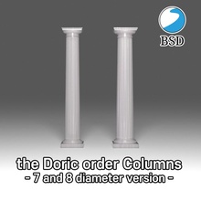 dorico ordine colonne negozio antico colonna Grecia greco modello modulare assemblaggio architetto architettonico pilar 3d print model - Mito3D