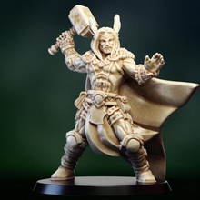 Thor Tanrı viking barbar masaüstü fantezi kahraman mitoloji rpg npc 3d print model - Mito3D