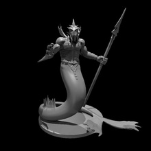 Merrow Atualizada tampo mesa demônio sereia merfolk 3d print model - Mito3D