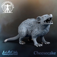cheesecake tavolo animale rpg compagno miniatura dnd familiare opossum 3d print model - Mito3D
