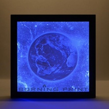 earth lithophane & garden led light photo decor 3d print model - Mito3D