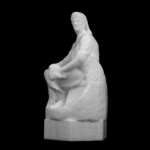 seated woman arad romania scan 3d print model - Mito3D