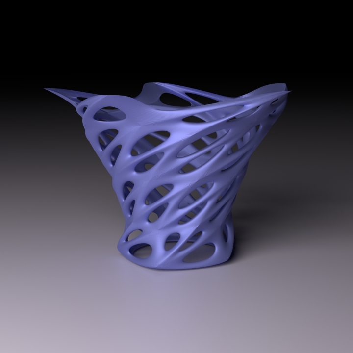 organique vase 3D print model - Mito3D