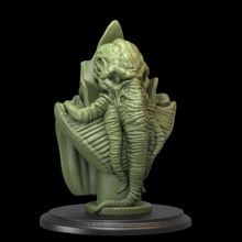 mindflayer bust presupported tabletop creature fantasy monster miniature mind dnd flayer 3d print model - Mito3D