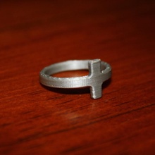 sencillo cruzar anillo 3d print model - Mito3D