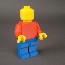 blank giant minifig toys & games lego mini-fig skimbal 3d print model - Mito3D