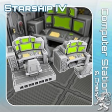 gare table miniatures sci étoile terrain guerre scifi vaisseau spatial atterrissage 28mm hangar openlock voyageur danger starfinder 3d print model - Mito3D