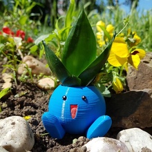 happy oddish planter garden pokemon 3d print model - Mito3D