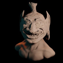 Troll fantasía busto mesa modelo monstruo pintura miniatura obj licuadora d esculpir dnd 3d print model - Mito3D