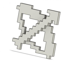 Minecraft Bogen Pfeil Ventilator Kunst Skelett mc 3d print model - Mito3D