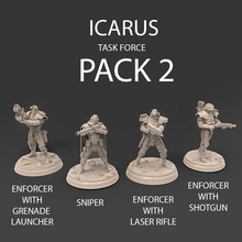 icarus task force pack 2 tabletop futuristic sci-fi soldier trooper warhammer miniature sciencefiction wh40k warhammer40000 wargamming canofworms 3d print model - Mito3D
