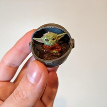 bebek Yoda hayran Sanat mandaloryalı star savaşlar mando 3d print model - Mito3D
