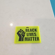 black lives matter keychain keyring blm blacklivesmatter 3d print model - Mito3D