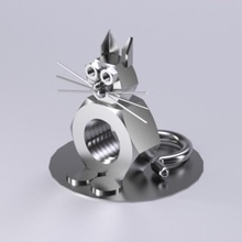 cat figure & garden 3d art sculpture toy mechanic 3dfinditcom 3dfindit 3d print model - Mito3D