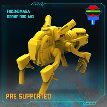 fukimomasa drone dog mk1 tabletop reality cyberpunk bot edge shadowrun cyberpunk2077 cyberpunkred 3d print model - Mito3D