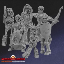 muertos vivientes heroes reino mesa dibujos animados dragones retro esqueleto calabozo d monstruoso encuentros pronto madeja 3d print model - Mito3D