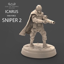 icarus sniper 2 tabletop guard sci-fi science soldier warhammer miniature imperial force sciencefiction fiction legion warhammer40k wh40k task killteam wargamming inquisition 3d print model - Mito3D