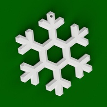 Noël flocon neige décoration pendaison étoile hiver fête saison ornement 3d print model - Mito3D