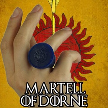 house martell - game thrones ring jewellery crown king series spear television hbo tv sun gameofthrones dorne kings redviper viper oberyn 3d print model - Mito3D
