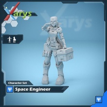 espacio ingeniero mesa armadura hembra mono caja herramientas 3d print model - Mito3D