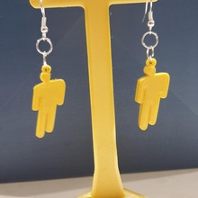 billie eilish earrings jewellery logo music pop earring 3d print model - Mito3D