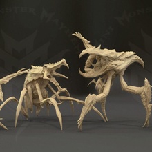 crazed arthro collection 4 bugs 12 poses tabletop bug gaming mini rpg miniature starcraft insectoid troopers tremors sharship 3d print model - Mito3D