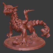 horned dragon wyrmling tabletop dnd pathfinder 3d print model - Mito3D
