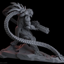 ciborgue tampo mesa mecânico sci fi cyberpunk 3d print model - Mito3D