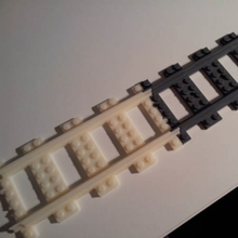 lego tren rayları oyuncaklar oyunlar şehir düz kavisli barspin danielnoree legocity trainstracks 3d print model - Mito3D