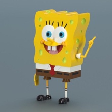 SpongeBob Zahl Ventilator Kunst Spielzeug 3dprinting 3dfinditcom 3dfindit 3d print model - Mito3D