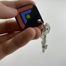 modern keyrings geometric keychain keyring simple shapes smart colourful keychains fob 3d print model - Mito3D