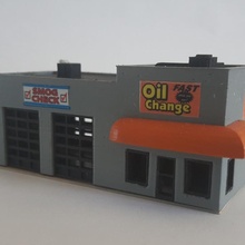 n-scale quick lube garage jiffy quik valvolene pennzoil oil-change tire-shop 3d print model - Mito3D
