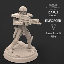 icarus enforcer laser assault rifle 2 tabletop futuristic sci-fi science soldier warhammer force fiction warhammer40k task 3d print model - Mito3D