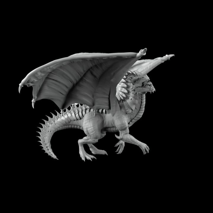 vert dragon bête chinois créature dragons fantaisie Jeux monstre reptile rpg jouets marteau guerre miniature magique Patreon wyrm affrontement 3D print model - Mito3D