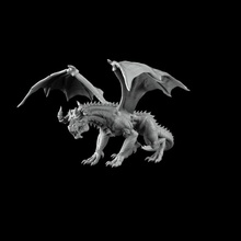 noir dragon bête chinois dragons fantaisie Jeu monstre reptile bague rpg marteau guerre miniature Seigneur magique donjon wyrm affrontement 3d print model - Mito3D