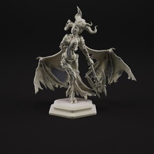 succubus tabletop creature girl hero miniatures monster warhammer wings woman sla dlp spacemarine chaos mm quest 32mm confrontation sccubus 3d print model - Mito3D