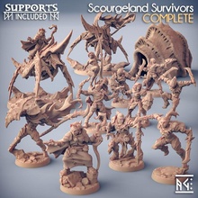 complete scourgeland survivors presupported tabletop armor desert dragons dungeons fantasy mini monster rpg miniature dnd bundle ttrpg units artisan guild supported chitin 3d print model - Mito3D