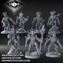blight arboreans tabletop dragons dungeons forest modular tree undead wargame spirits pathfinder dryad miniatue blights arborean 3d print model - Mito3D