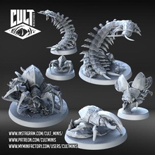 forest set bugs tabletop beetle bug creature dragons dungeons fantasy giant insect spider huge wargame dnd spirits fairytale centipede woods pathfinder bestiary 3d print model - Mito3D
