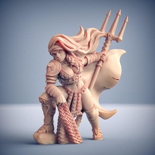 Zenovia Gladiatrix Heldin Amazonas Kickstarter Tischplatte Drachen Dungeons Fantasie weiblich Kämpfer Held Mini Rollenspiel Krieger Charakter Miniatur Gladiator dnd ttrpg Handwerker Gilde 3d print model - Mito3D