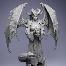 deusa morte tampo mesa criatura fantasia jogos guerra personagem loja miniatura 3d print model - Mito3D