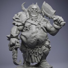 inferno açougueiro tampo mesa demônio criatura fantasia loja miniatura jogo guerra 3d print model - Mito3D