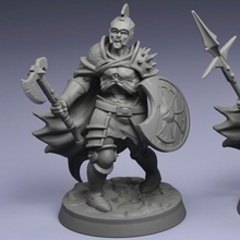 undead warrior rage stanse tabletop creature fantasy character wargame 3d print model - Mito3D