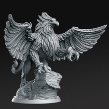 skreek - griffin 32mm dnd tabletop claws fantasy warhammer wings rock miniature age feathers sigmar 3d print model - Mito3D