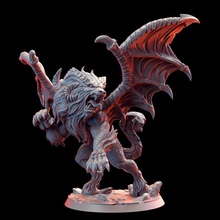 jordian chimera - 32mm dnd tabletop claws epic lion monster warhammer wings miniature goat snake age sigmar rnestudio 3d print model - Mito3D