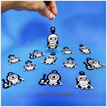 minions keychain magnets - skull skeleton version fashion & accessories minion movie despicableme keyrings 3d print model - Mito3D