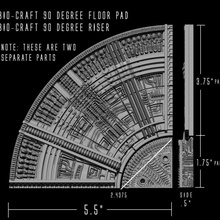 bio-craft 90 floor & riser tabletop 40k alien industrial mechanical sci-fi ship space spaceship terrain surreal miniature tile giger aliens warhammer40k biomechanical floortile 3d print model - Mito3D