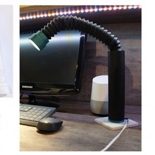faça escrivaninha luminária sobras conduziu tubo barato PVC lâmpada LED sifão 3d print model - Mito3D